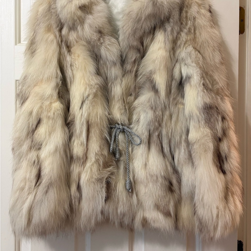 Luxurious Fur Coat with Tie Closure